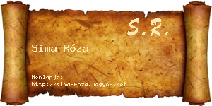 Sima Róza névjegykártya