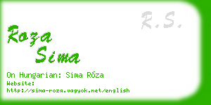 roza sima business card
