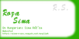 roza sima business card